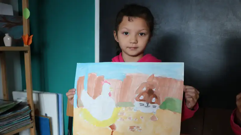 Детская творческая студия в Актобе, "Мақта қыз бен мысық"