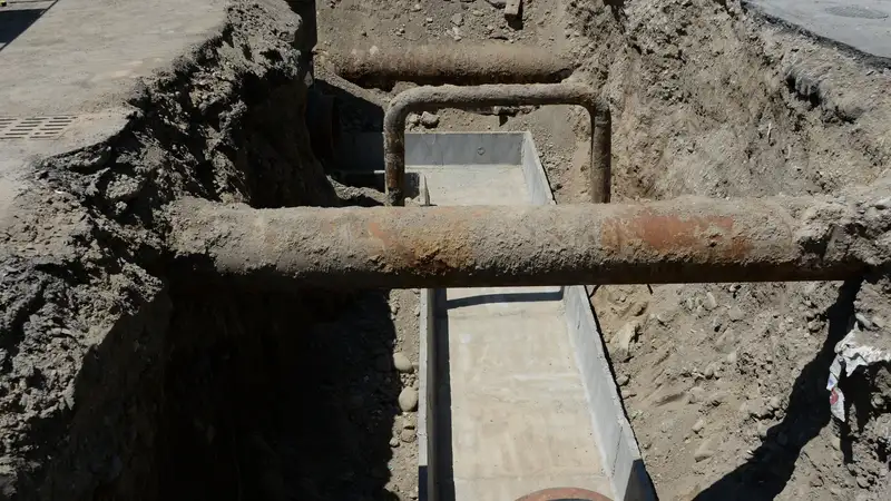 Казахстан Актобе аким канализация строительство