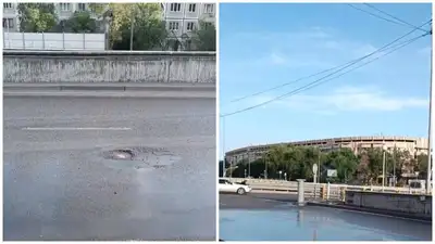 Видео с ямой на ремонтируемом проспекте аль-Фараби обсуждают алматинцы, фото - Новости Zakon.kz от 21.07.2023 11:11