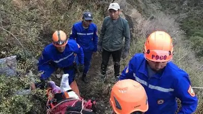 Туристку со сломанной ногой спасли в горах Алматинской области, фото - Новости Zakon.kz от 11.09.2023 11:34