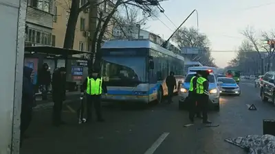 В Алматы водителя троллейбуса насмерть сбил грузовик