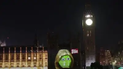 Изображение победившего Лиз Трасс кочана появилось на британском парламенте, фото - Новости Zakon.kz от 21.10.2022 16:35