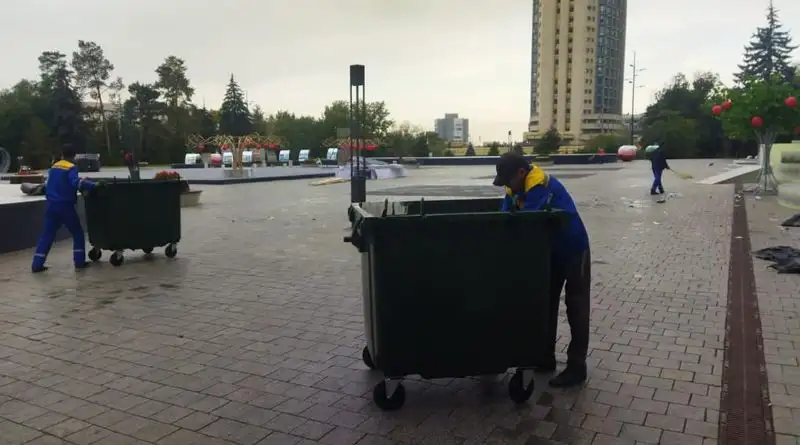 В акимате Алматы показали город после праздника, фото - Новости Zakon.kz от 18.09.2023 15:41