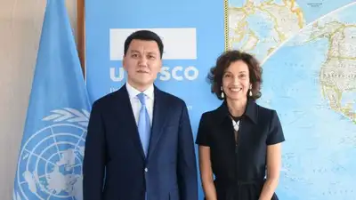 Государственный советник Ерлан Карин встретился с Генеральным директором ЮНЕСКО Одрэ Азуле