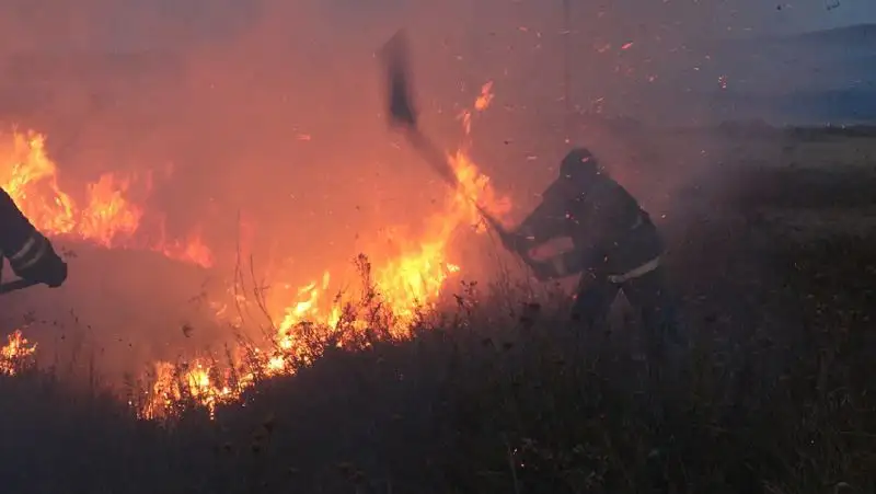 ликвидация очагов возгорания, природный пожар, фото - Новости Zakon.kz от 10.09.2022 12:13