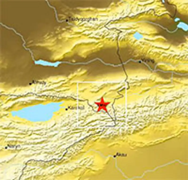 Землетрясение магнитудой 6.6 произошло в 225 км от Алматы