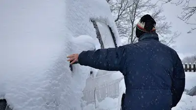 авто, снегопад, штормовое, спасатели