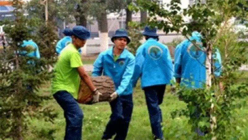 В ЗКО студенты приняли участие в акции «Зеленый лист», фото - Новости Zakon.kz от 23.10.2013 02:03