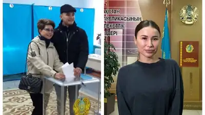 Роза Рымбаева, Али Окапов и Луина проголосовали на выборах президента
