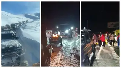 Появилось видео спасения застрявших на Бортогайском водохранилище