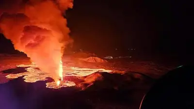 извержение вулкана в Исландии, фото - Новости Zakon.kz от 09.02.2024 07:26