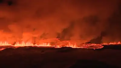 магма в Исландии, фото - Новости Zakon.kz от 03.03.2024 01:08