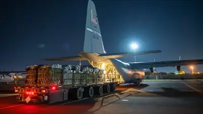 самолет ВВС США, гуманитарная помощь, фото - Новости Zakon.kz от 03.03.2024 13:34