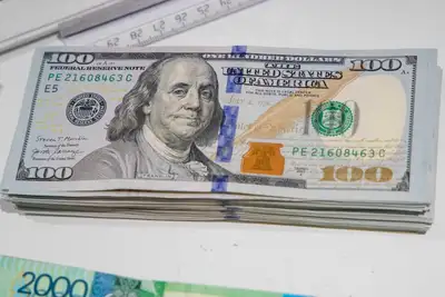 Доллары и тенге, деньги, обмен валют, Казахстан, фото - Новости Zakon.kz от 01.07.2024 15:38