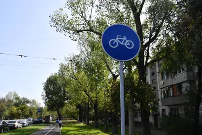 Велодорожка, велосипед, велосипедная дорожка, знак велодорожки, велосипедисты  