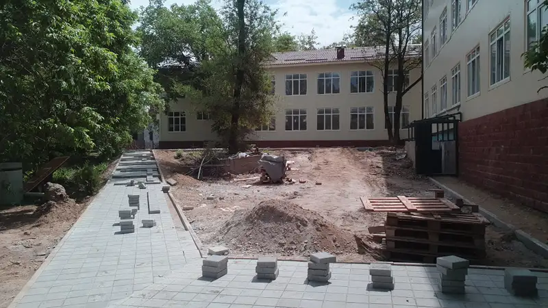 строительство школы 70 в мкр Казахфильм, фото — Новости Zakon.kz от 17.05.2024 13:19