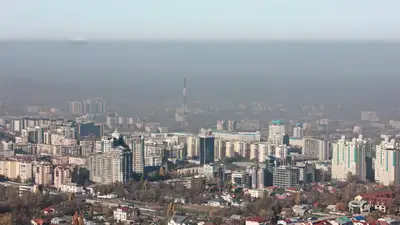 Алматы, смог, загрязнение воздуха, выхлопы, загазованность, выхлопные газы
