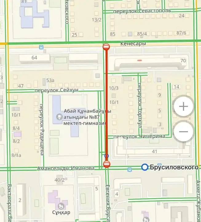 Перекрытие улицы, фото — Новости Zakon.kz от 30.05.2024 16:34
