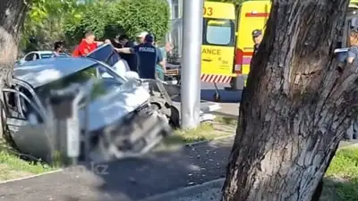 Четверо алматинцев пострадали в серьезном ДТП на ул.Гоголя