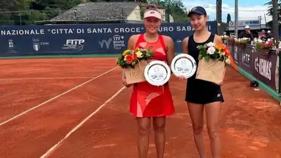 Матч первого круга провели казахстанские теннисистки Соня Жиенбаева и Асылжан Арыстанбекова