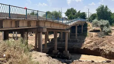 Обрушение моста, микрорайон Жанаталап, Шымкент