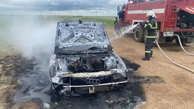 автомобиль сгорел на трассе