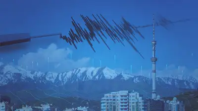 Сейсмограмма, сейсмометр, землетрясение в Алматы 