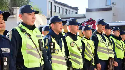Полицейские Атырауской области, безопасное общество, общественный порядок, преступность