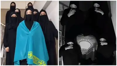 Видео с девушками в черных хиджабах обсуждают в Казнете