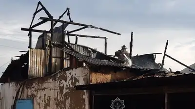 Пожарные не допустили взрыв при крупном пожаре в Жетысуской области