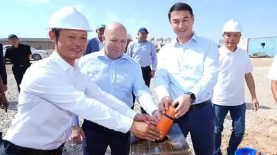 Фундамент нового завода заложили в Ордабасы