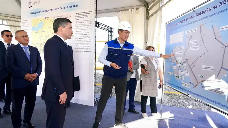 Olzhas Bektenov got acquainted with the progress of the construction of the Taldykorgan-Usharal gas pipeline