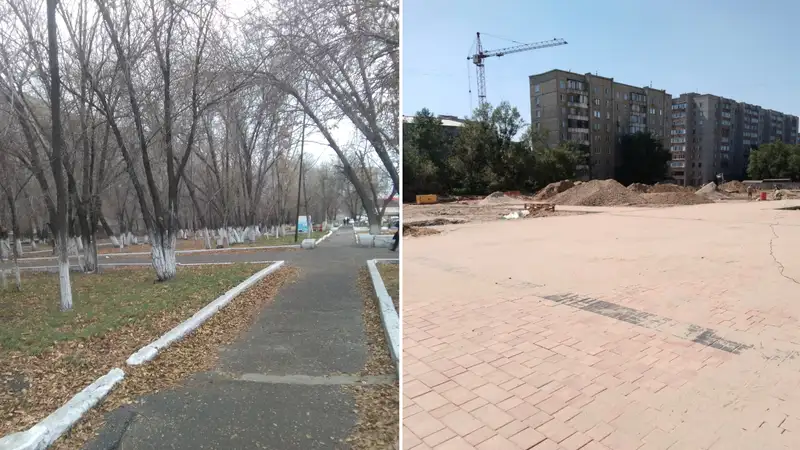 В Семее для создания нового сквера пустили под топор старый , фото - Новости Zakon.kz от 12.09.2024 11:24