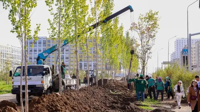 Масштабный общегородской субботник стартовал в Астане, фото — Новости Zakon.kz от 21.09.2024 09:29