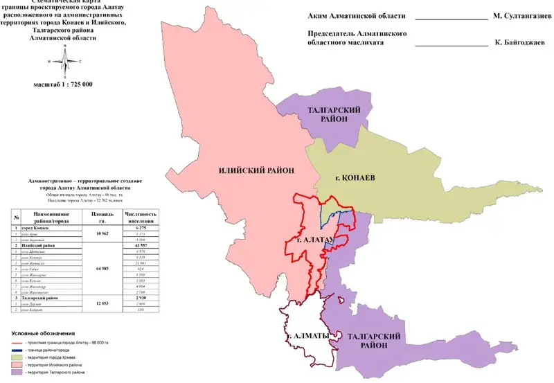 Границы нового города Алатау, фото - Новости Zakon.kz от 02.10.2024 16:03
