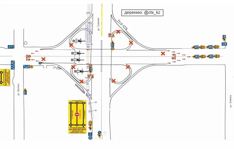 Строительство LRT: движение для авто частично перекроют по проспекту Мангилик Ел, фото — Новости Zakon.kz от 10.10.2024 13:58