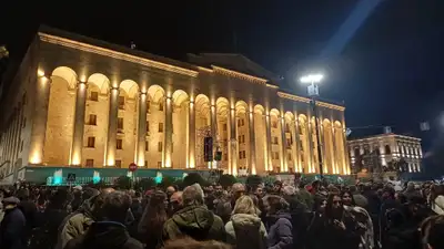 Акция протеста против результатов парламентских выборов началась в Грузии