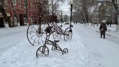 Первый снег в Петропавловске