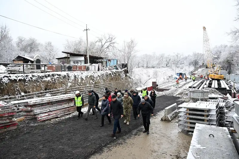 Когда могут открыть мост через реку Есентай в Алматы, фото - Новости Zakon.kz от 14.11.2024 16:51