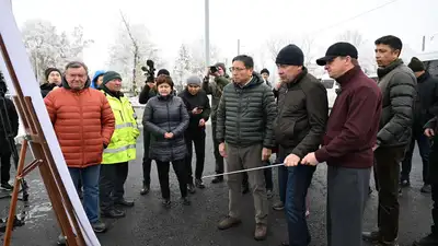 аким Алматы осмотрел строительство развязки на Жансугурова