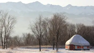 снег осенью в Алматы