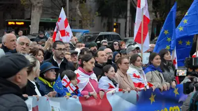 митинги, Грузия, ЕС, протест