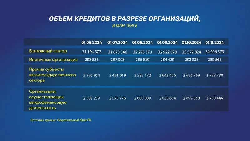 кредиты, организации, доля, статистика, фото - Новости Zakon.kz от 19.12.2024 17:35