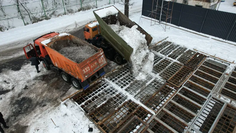 В Алматы по-новому утилизируют снег, фото - Новости Zakon.kz от 09.01.2025 09:13